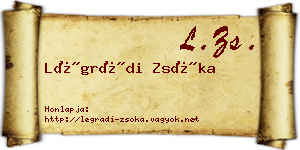 Légrádi Zsóka névjegykártya